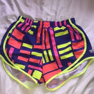 Colorful gym shorts